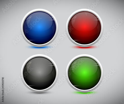 Free Download Plastic web buttons. Vector eps10. - GFXLoad