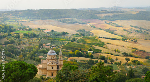 Bilde på lerret Montepulciano, church Madonna di San Biagio