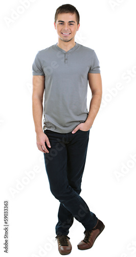 Handsome young man isolated...