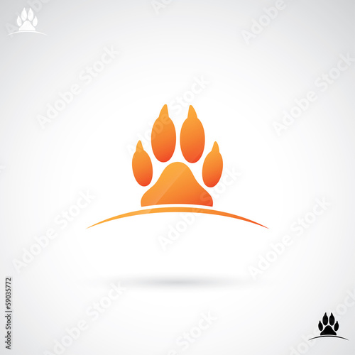 Dog footprint sign