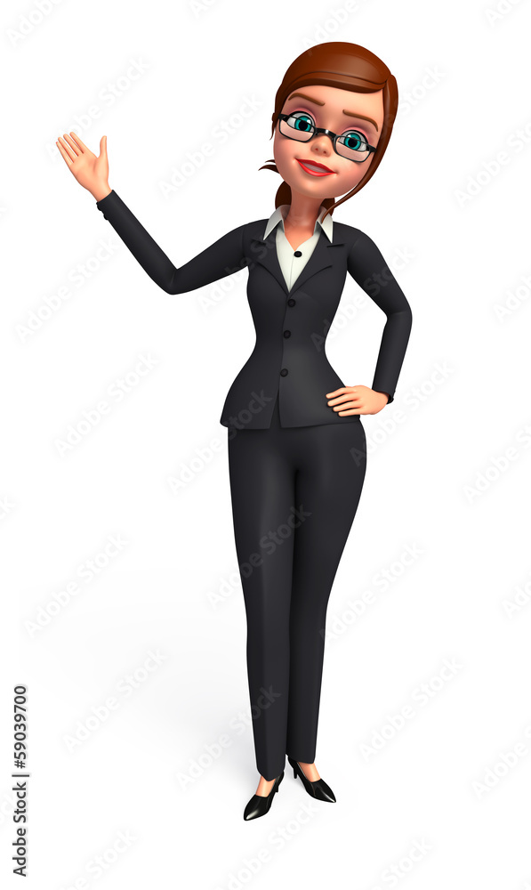 Smart business woman with presentation Smart business woman with presentation