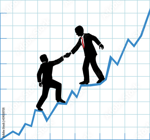 Business team help chart company growth