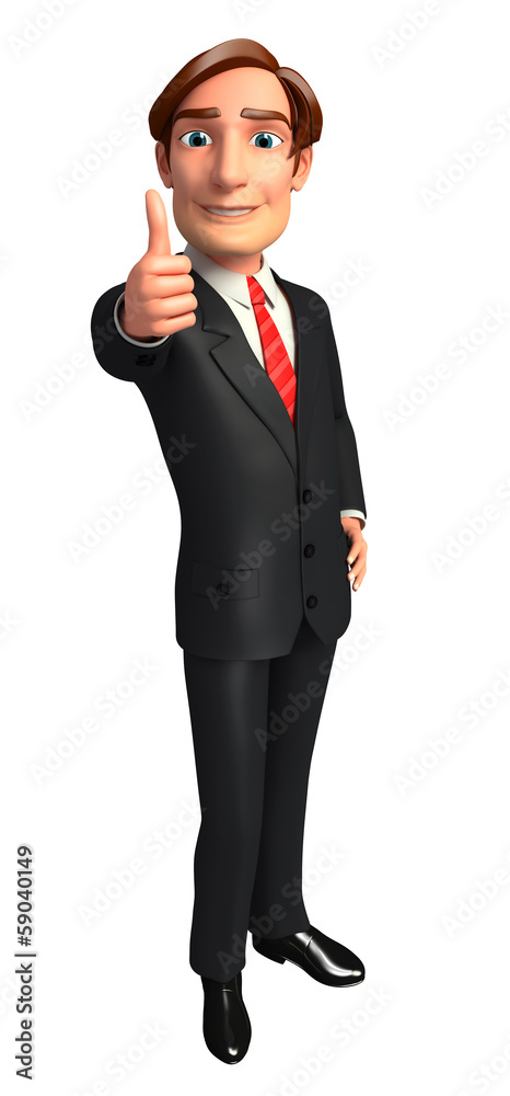 Young Business man with thumbs up Young Business man with thumbs up
