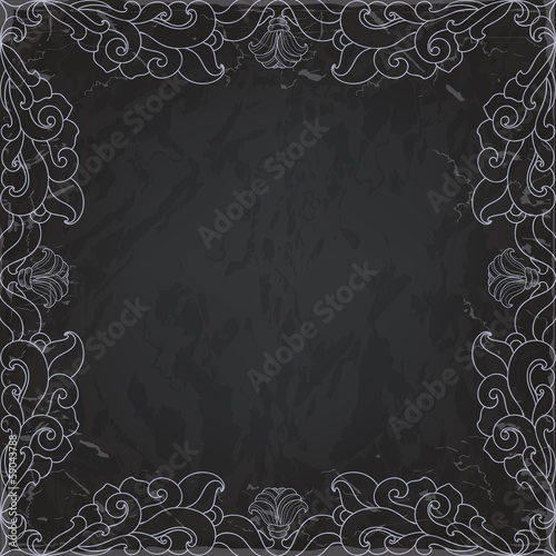 Vintage frame with floral design.