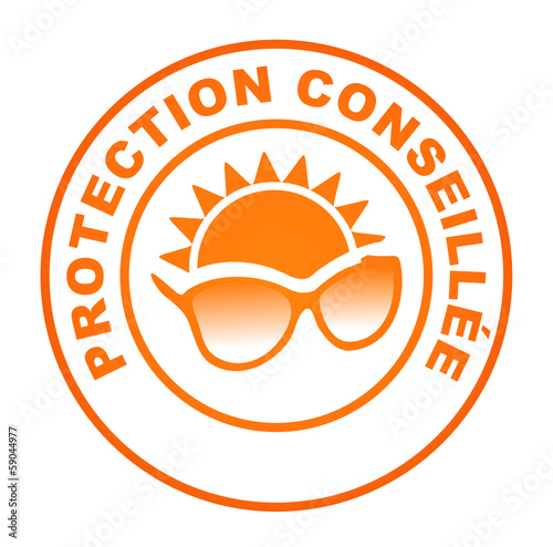 lunettes de soleil sur bouton web rond orange photo