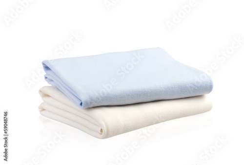 soft blankets isolated on white background