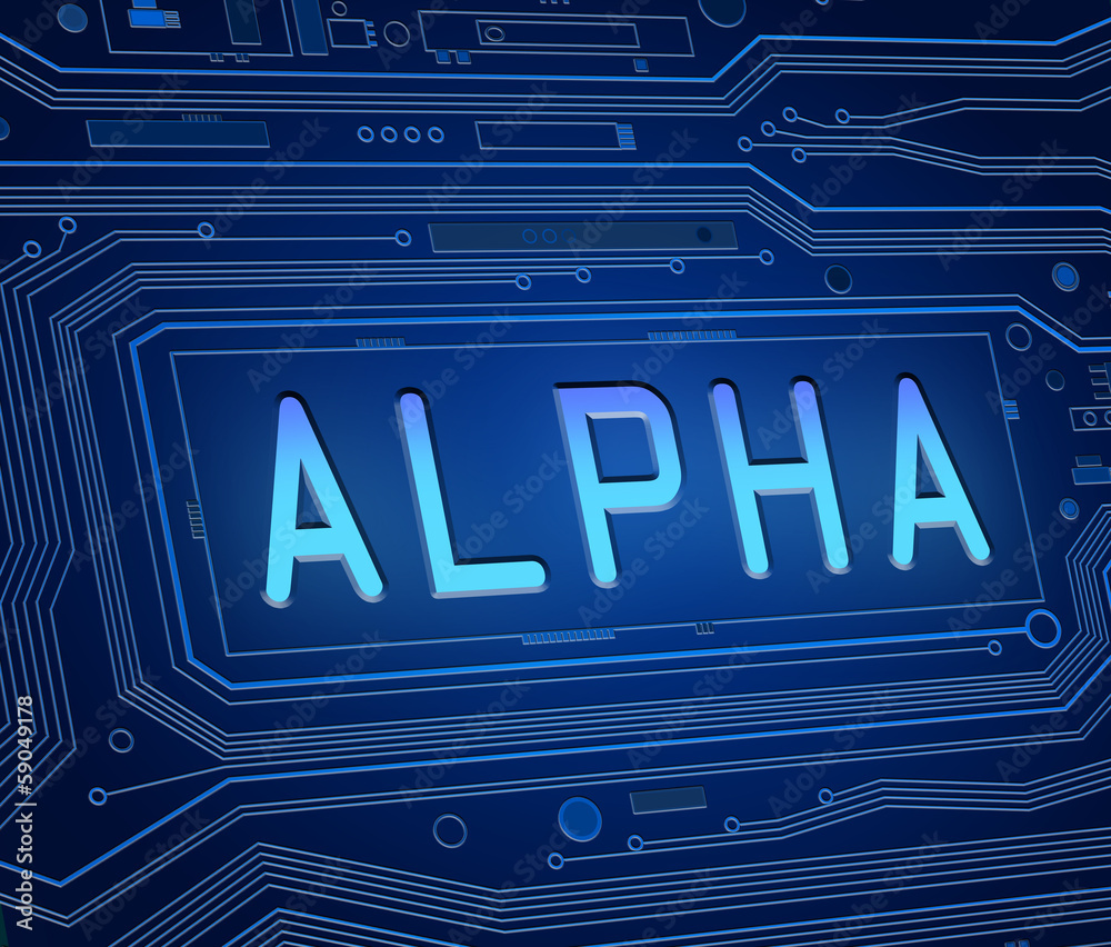 Alpha concept. Alpha concept.