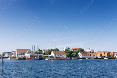 Haugesund Town in Norway, view at Hasseloy island