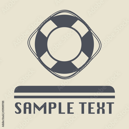 Lifebuoy icon or sign, vector