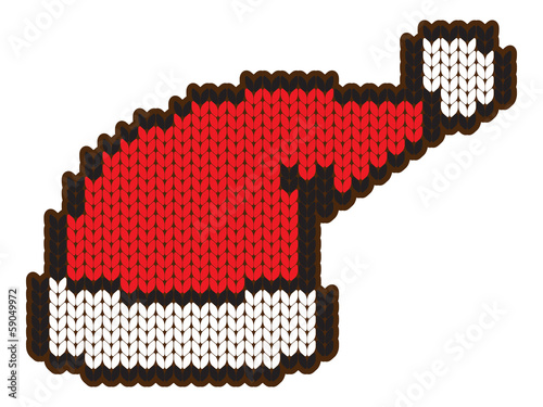 knitting wool santa hat