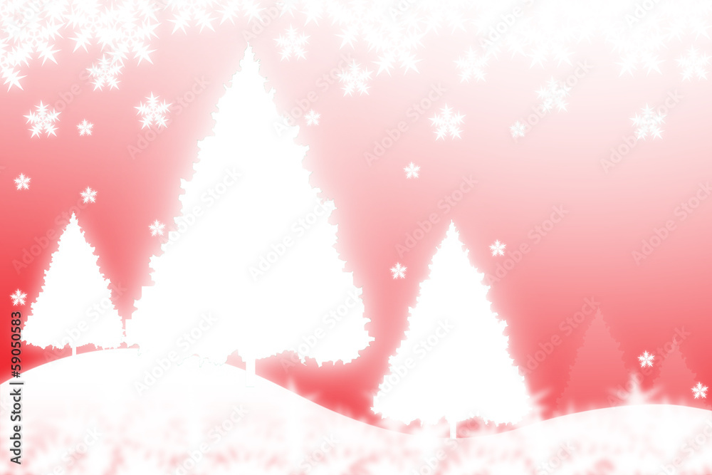 Merry Christmas. Christmas tree red background. vector