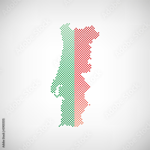 Portugal Flagge Karte