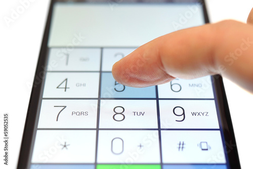 dialing on touchscreen smartphone
