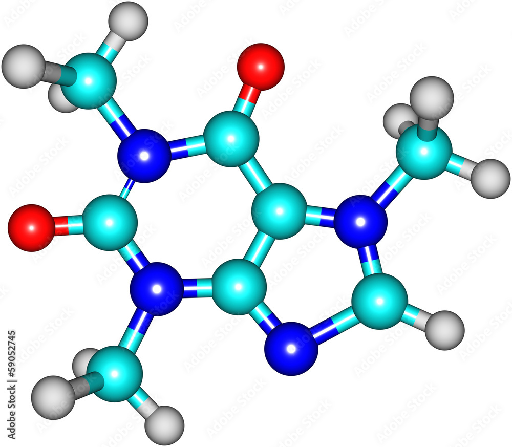 Caffeine molecule Caffeine molecule