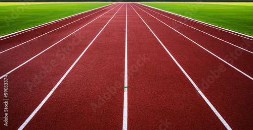 New running track with green grass abstract,texture,background