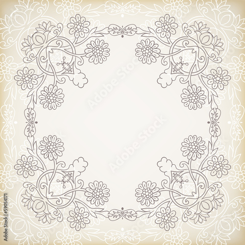Wallpaper Mural Vintage lace ornament background Torontodigital.ca