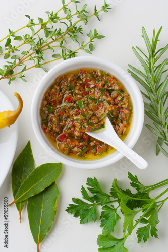 Chimichurri sauce photo