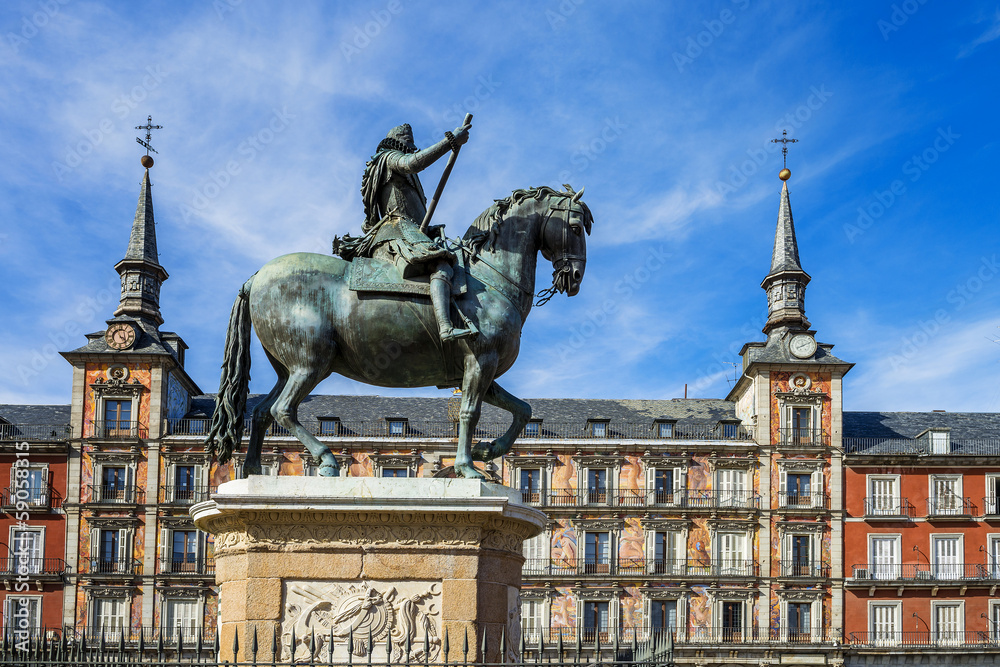 Naklejka premium Plaza Mayor, Madrid, Spain