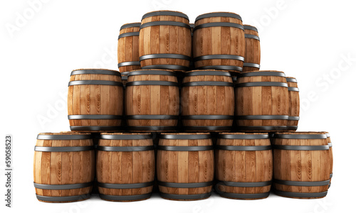 Stack of barrels