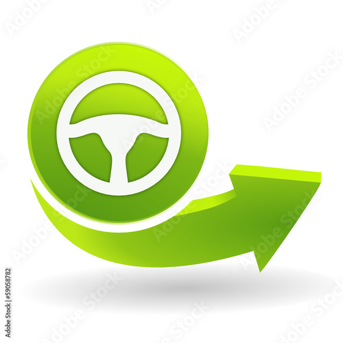 volant sur symbole vert