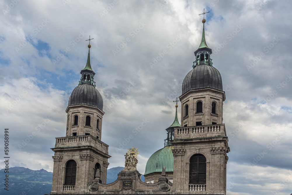 Cathedral of St. James in Innsbruck, Austria. Cathedral of St. James in Innsbruck, Austria.