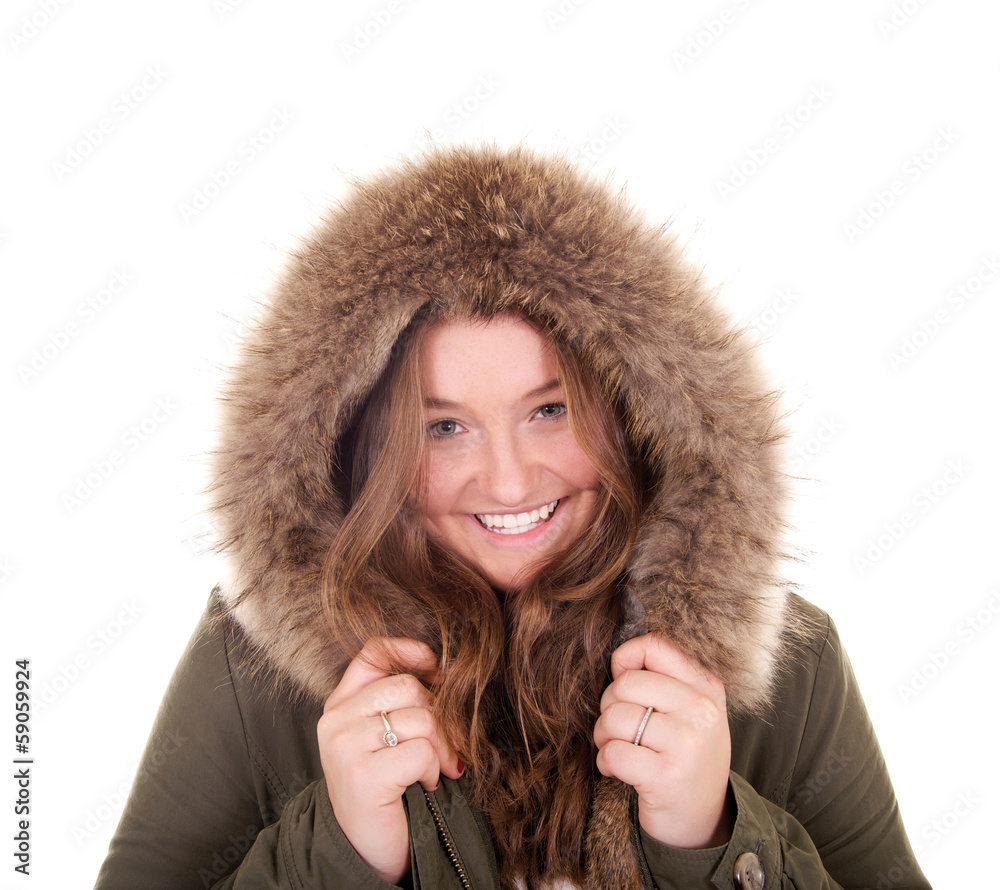 Mädchen in Winterjacke Mädchen in Winterjacke