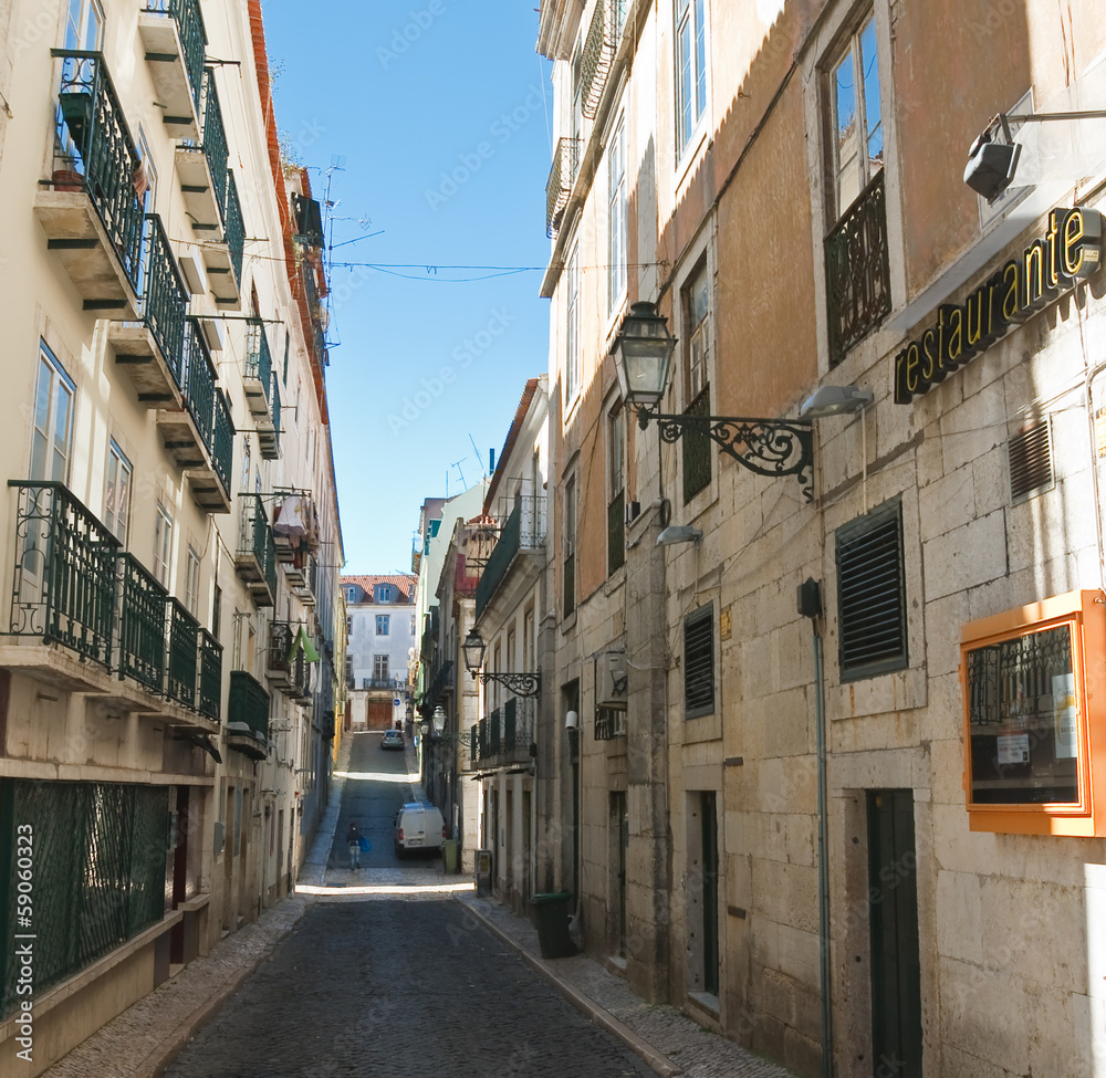 Street in Lisbon. Portugal