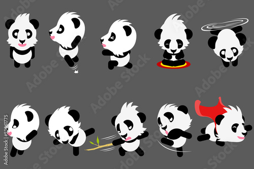 Fototapeta Naklejka Na Ścianę i Meble -  panda characters