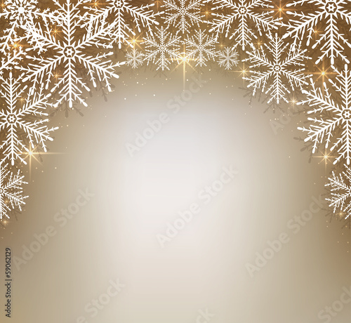 Christmas background with snowflakes.