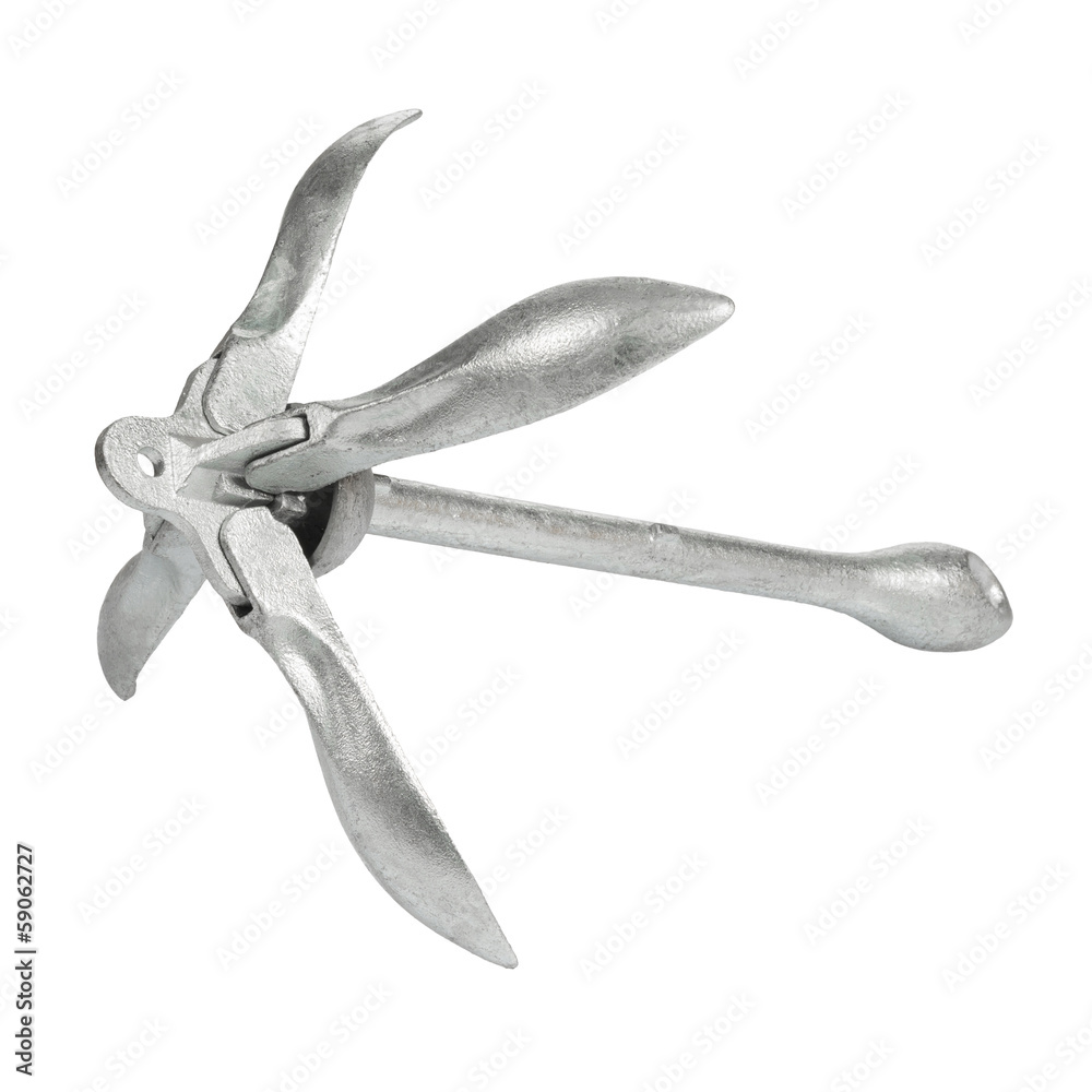 Steel anchor over white Steel anchor over white