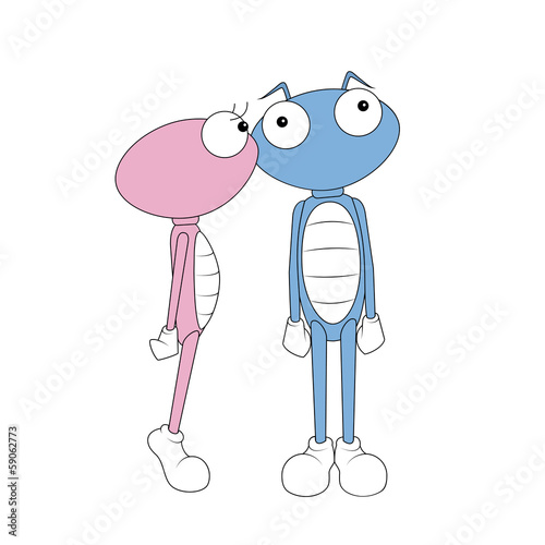 kissing cartoon martians