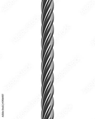 Metal cable isolated. Vector illustration