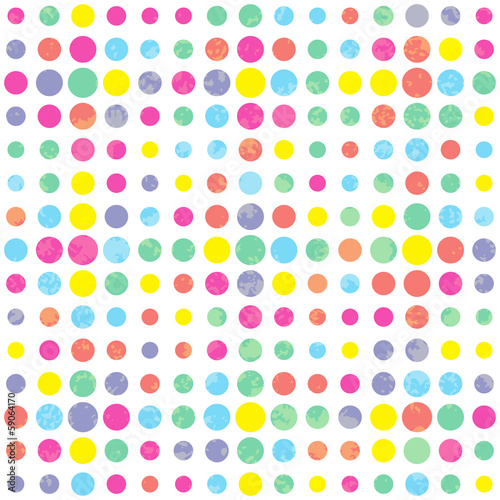 Abstract pattern with bright textured circles