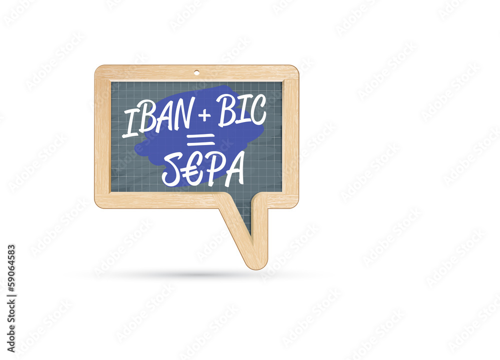 Vecteur Stock IBAN + BIC = SEPA | Adobe Stock
