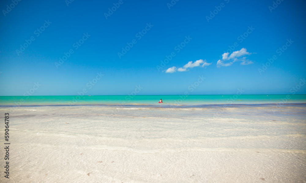 Tropical deserted perfect beach on island