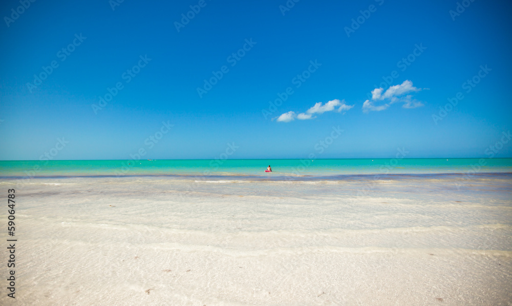 Tropical deserted perfect beach on island Tropical deserted perfect beach on island