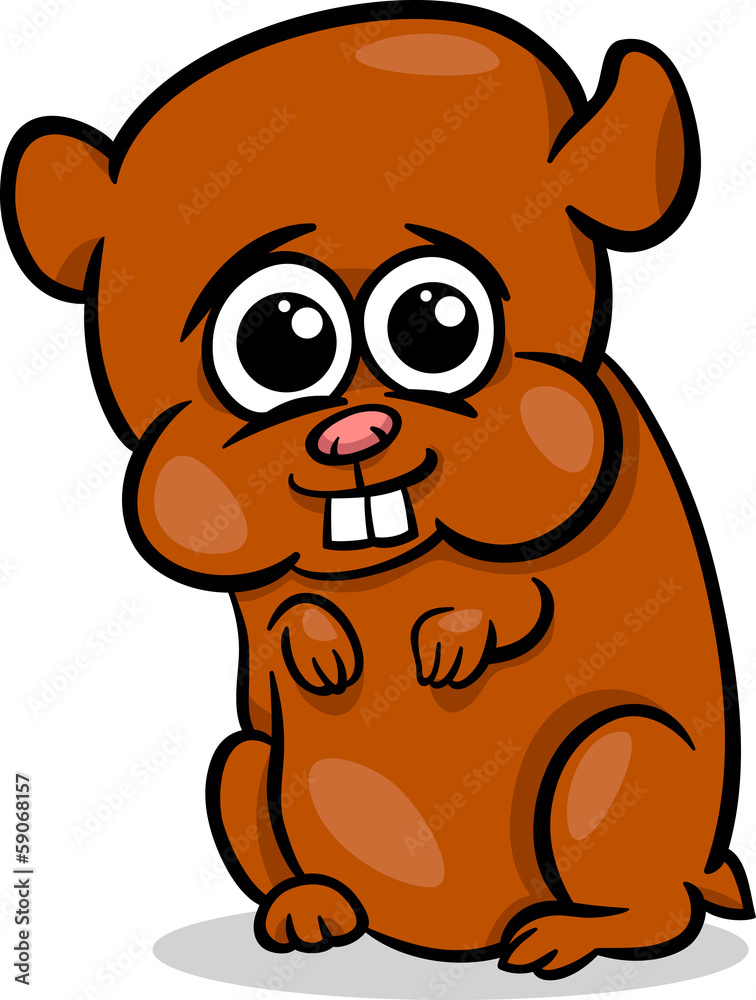 baby hamster cartoon illustration