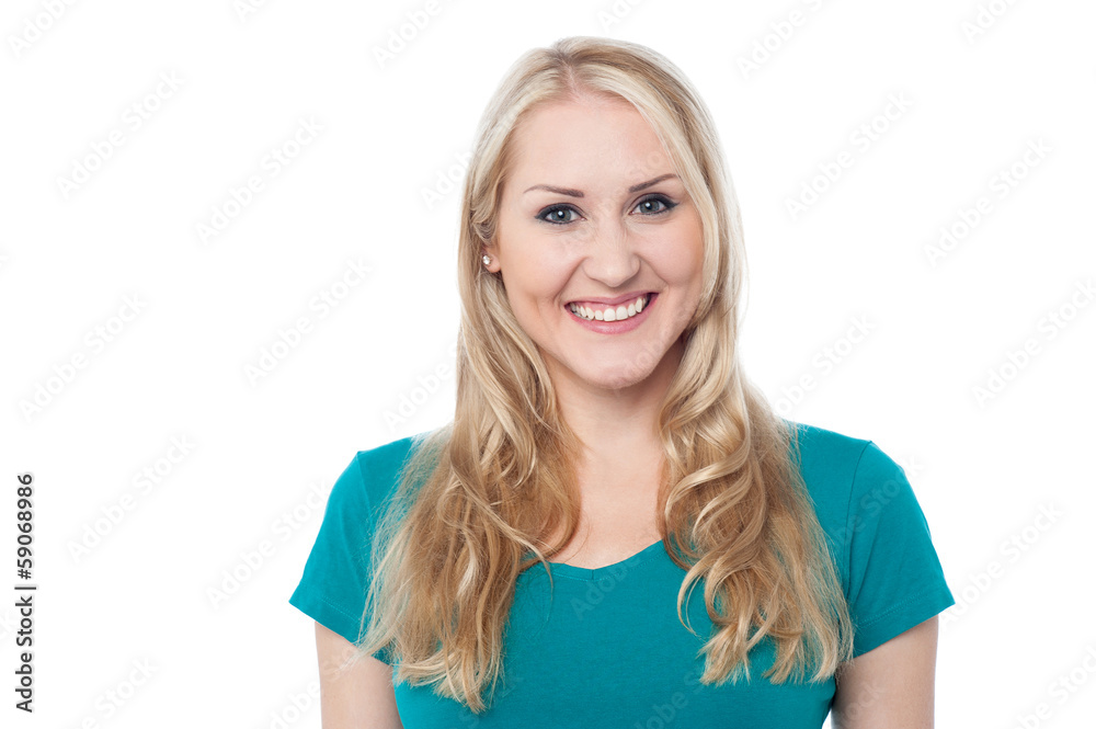 Portrait of smiling attractive woman Portrait of smiling attractive woman