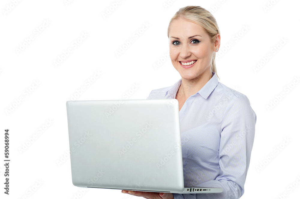 Business woman working on laptop Business woman working on laptop