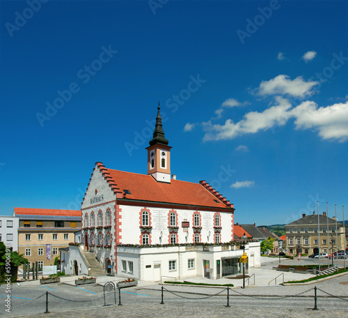 Main Square and Old Town Hall of Waidhofen an der Thaya, Austria photo