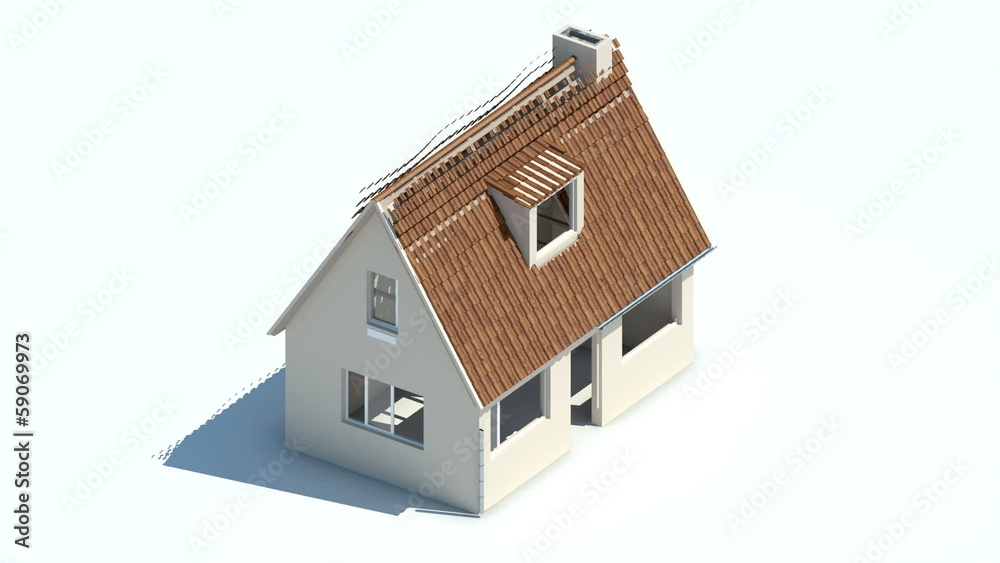 Home construction(cg animation, with alpha matte, full hd) Home construction(cg animation, with alpha matte, full hd)