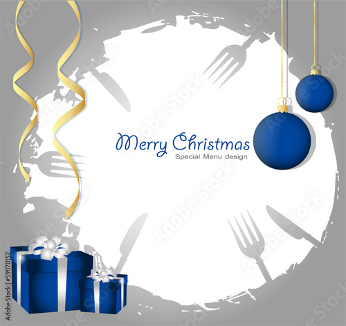 illustrazione per il menù di natale