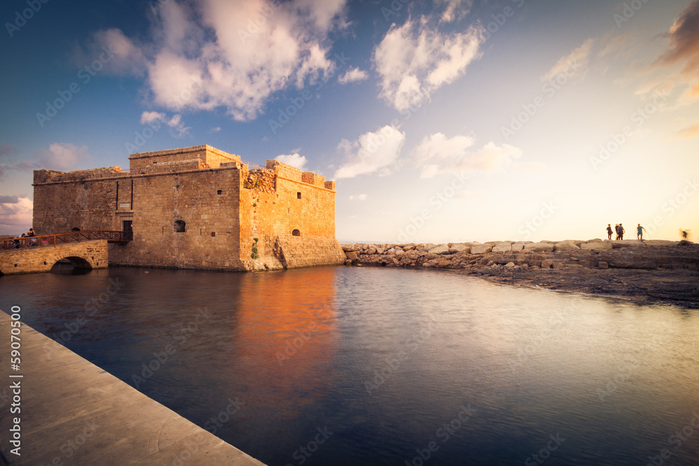 Late afternoon view of the Paphos Castle (Paphos, Cyprus) Late afternoon view of the Paphos Castle (Paphos, Cyprus)
