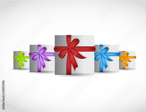 set of gift, presents. illustration design