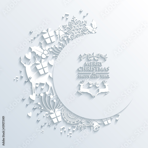 Merry Christmas holiday elements 3D illustration