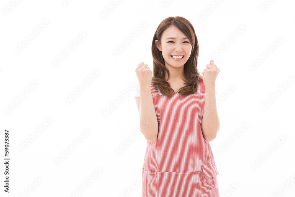 料理をする女性 料理をする女性