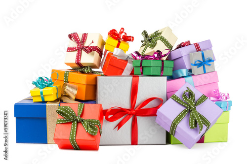 colorful gift boxes photo