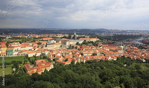 Panorama of historical center of Prague.