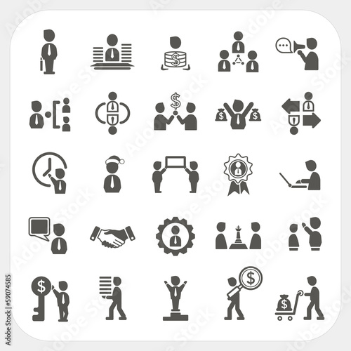 Management and Business icons set