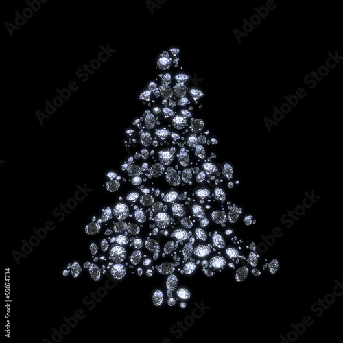 Abstract luxury diamond christmas star - clipping path